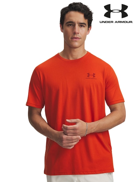 Under Armour Orange Sportstyle Left Chest Logo T-Shirt (F81018) | €33