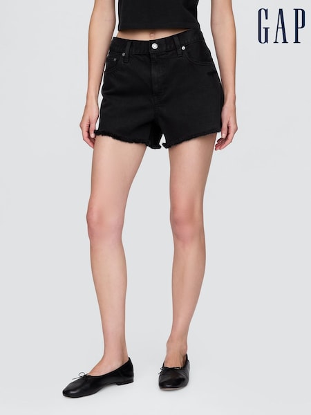 Gap Black 4" Mid Rise UltraSoft Denim Shorts (F81257) | €46