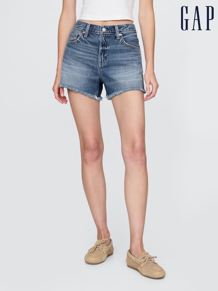 Gap Blue 4" Mid Rise UltraSoft Denim Shorts (F81258) | €46