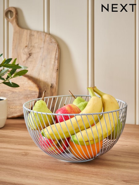 Grey Moderna Wire Fruit Bowl (F81503) | €15.50