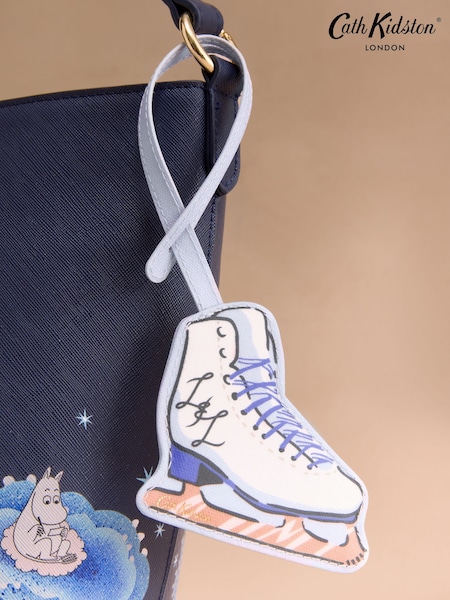 Cath Kidston Blue/White Ice Skating Mirror Charm Bag (F81722) | €13