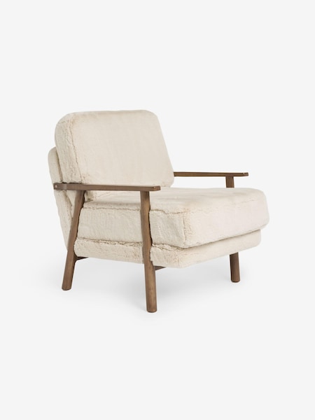 MADE.COM Taupe Natural Arctic Fur Lars Accent Chair (F81749) | €503