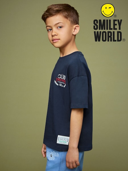 أزرق داكن - Reiss SmileyWorld | Reiss Oversize T-Shirt (F81754) | ‏116 د.إ.‏