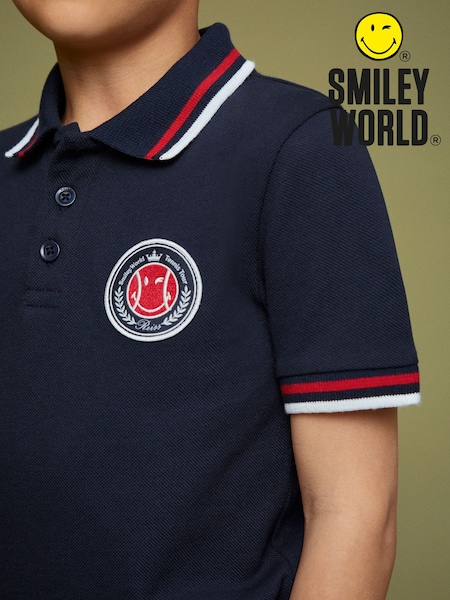Reiss Navy 9-13 yrs SmileyWorld | Reiss Piqué Polo Shirt (F81760) | AED186