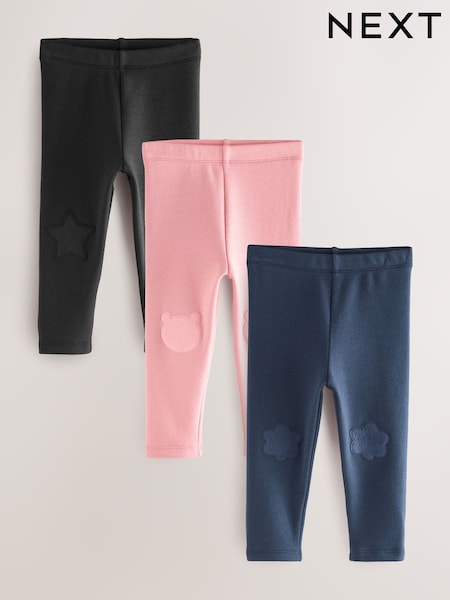 Black/Navy/Pink Cosy Leggings 3 Pack (3mths-7yrs) (F81820) | €23 - €29