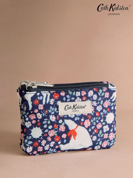 Cath Kidston Navy Polar Ditsy Double Zip Purse (F81830) | €16