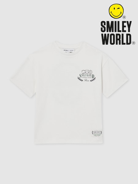 أبيض - Reiss SmileyWorld | Reiss Oversize T-Shirt (F81866) | ‏140 د.إ.‏
