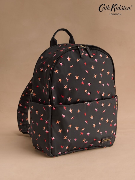 Cath Kidston Black Folding Star Ditsy Compact Backpack (F81868) | AED326