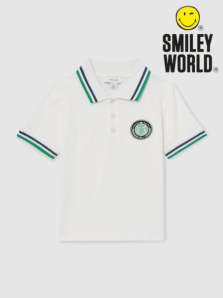 Reiss White 13-14 yrs SmileyWorld | Reiss Piqué Polo Shirt (F81872) | AED198