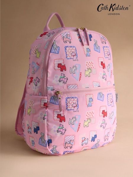 Cath Kidston Pink Teddy Dog Foldaway Backpack (F81877) | R$ 415