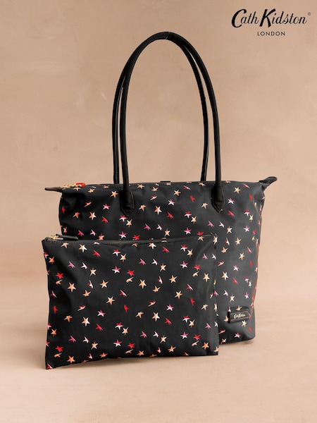 Cath Kidston Black Folding Star Medium Tote Bag (F81889) | AED320