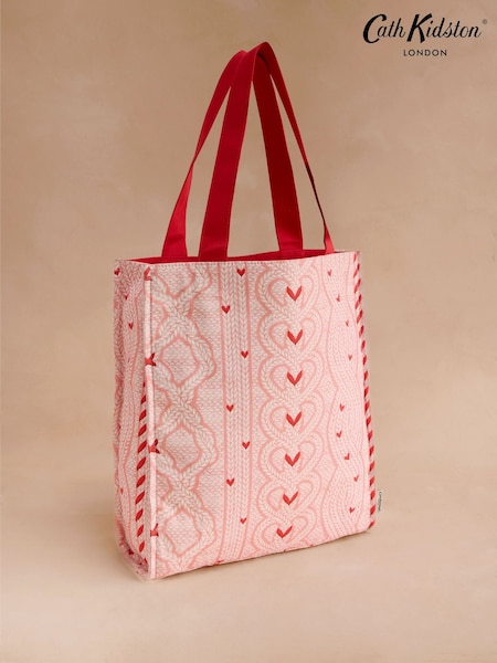Cath Kidston Pink Knit Print Book Bag (F81905) | AED210
