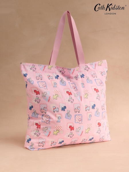Cath Kidston Pink Teddy Dog Large Foldaway Tote Bag (F81926) | €37