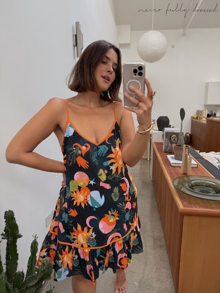 Never Fully Dressed Navy Corazon 100% Viscose Slip (F81978) | €59.50