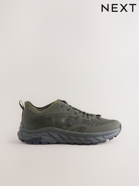 Khaki Bungee Cord Trainers (F82252) | AED197