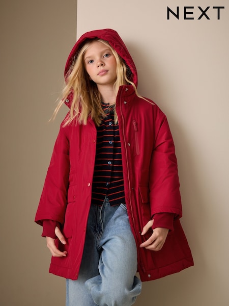 أحمر - Waterproof Wadded Coat (4-12yrs) (F82270) | ‏183 د.إ.‏ - ‏ 203‏ د.إ.