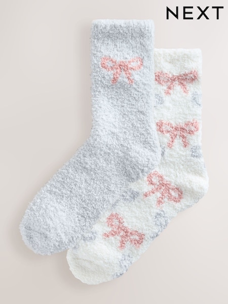 Laços Pink/Grey - Cosy Ankle Socks 2 Pack (F82281) | R$ 70