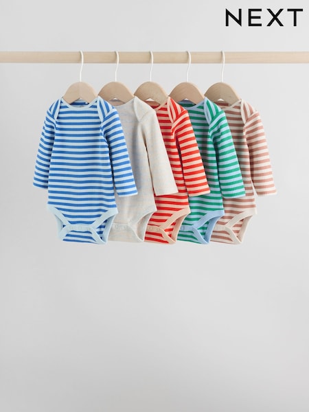 Multi Baby Long Sleeve Bodysuits 5 Pack (F82376) | €26 - €29