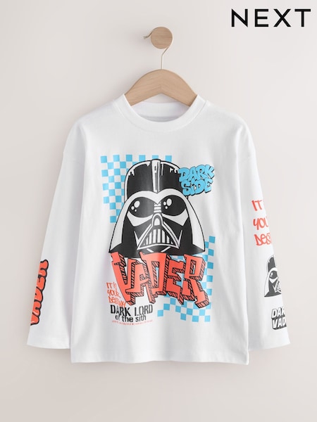White Long Sleeve Star Wars T-Shirt (3-16yrs) (F82414) | AZN 32 - AZN 40