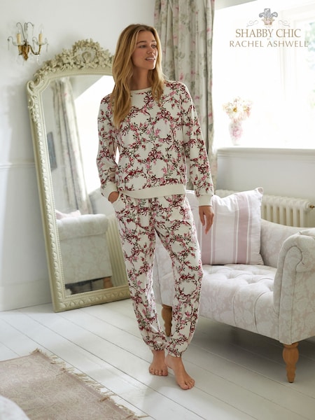 Shabby Chic by Rachel Ashwell® Berry Red Floral Cosy Twosie Pyjamas (F82480) | ‏254 ر.س.‏