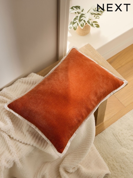 Orange Loxley Velvet 40 x 59cm Cushion (F82521) | €25