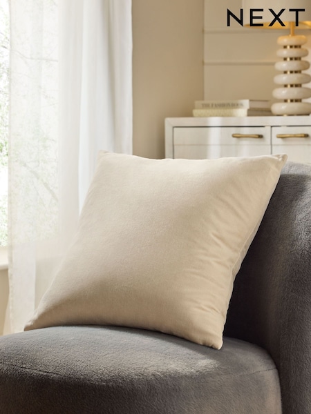 Ivory Loxley Velvet 50 x 50cm Knife Edge Cushion (F82524) | 73 QAR
