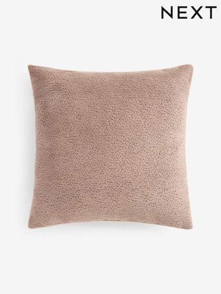 Natural 50 x 50cm Boucle Chenille Textured Cushion (F82525) | €22