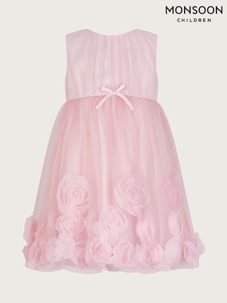 Monsoon Pink Baby Josie 3D Rosette Dress (F82897) | ₪251 - ₪277