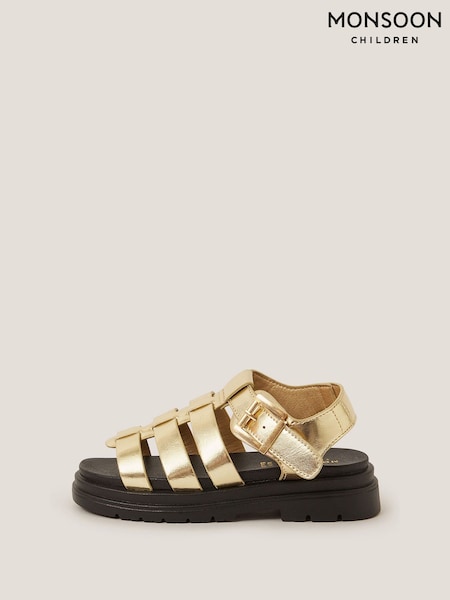 Monsoon Gold Chunky Platform Sandals (F82922) | €32 - €39