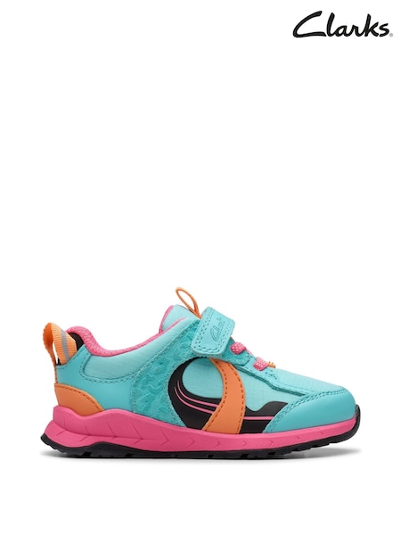 Clarks Blue Standard Fit (F) Aqua Selva Hero Toddler Shoes (F82968) | €48