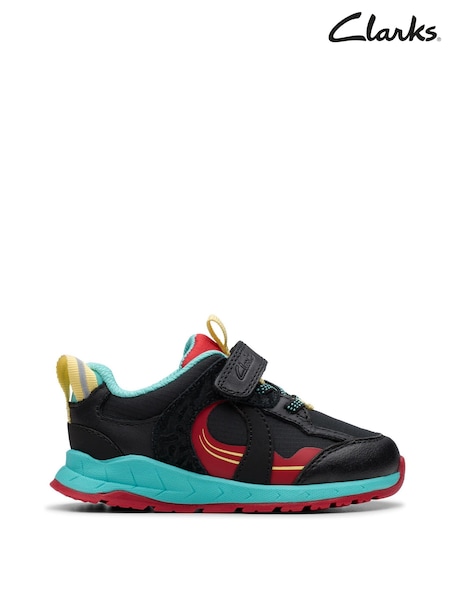 Clarks Black Selva Hero Toddler Shoes (F82970) | €52
