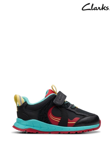 Clarks Black Selva Hero Toddler Shoes (F82972) | €52