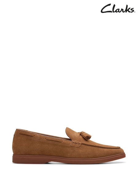 Clarks Brown Suede Torford Tassel Shoes (F82983) | kr1 071