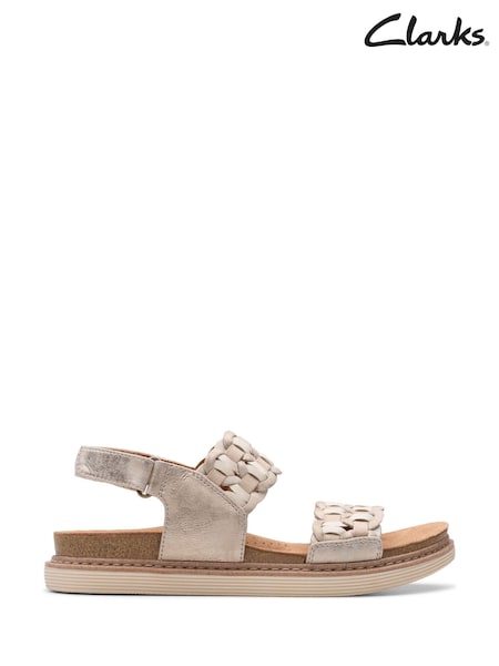 Clarks Metallic Arwell Glide Sandals (F83015) | €95