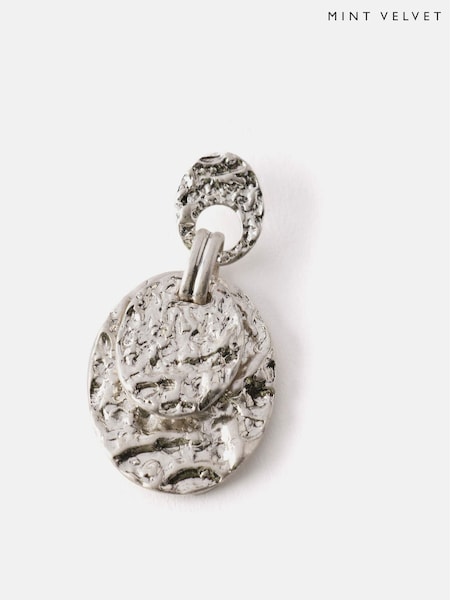 Mint Velvet Silver Tone Textured Earrings (F83040) | 1,502 UAH