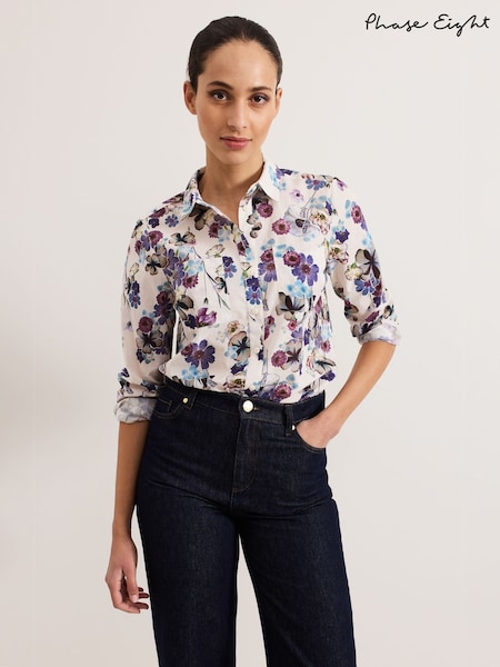 Phase Eight Cream Maddelena 100% Cotton Shirt (F83129) | €95