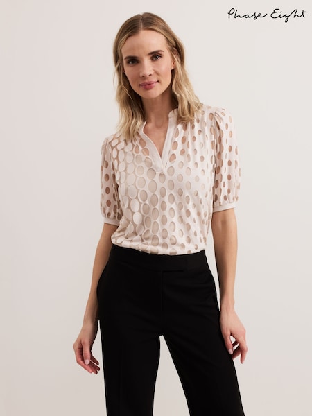 Phase Eight Cleo Burnout Top (F83132) | ‏347‏₪