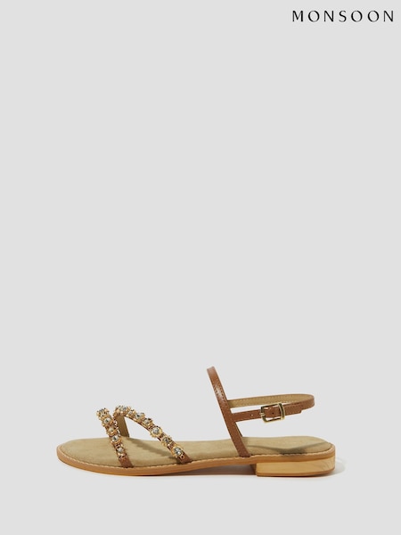 Monsoon Edie Diamante Strappy Sandals (F83189) | 335 LEI