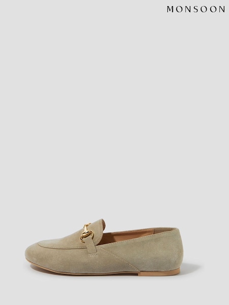 Monsoon Natural Britt Suede Loafers (F83190) | R$ 585