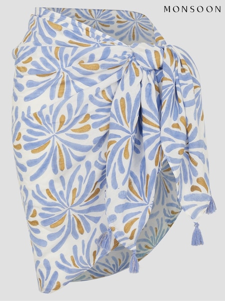 Monsoon Cece Woodblock Tassel Sarong (F83206) | €39