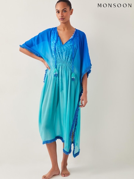 Sininen - Monsoon Miley Ombré Kaftan Mekko (F83207) | €93