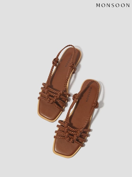 Monsoon Haf Metallic Braided Sandals (F83209) | € 53