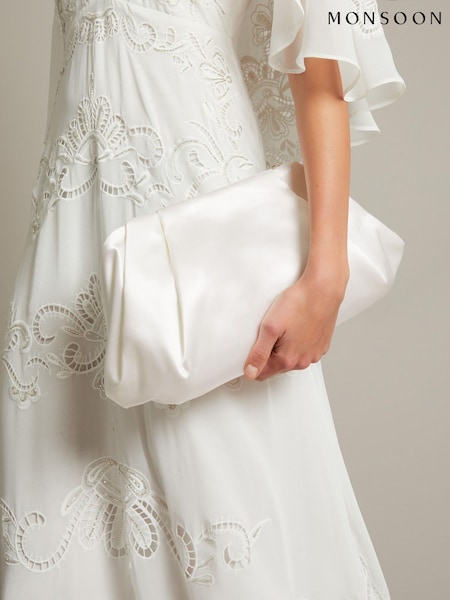 Monsoon Oona Pleat Satin Clutch Bag (F83233) | €73