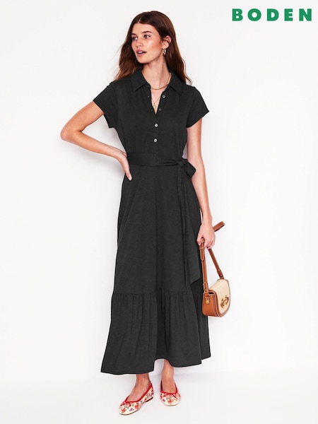 שחור - Boden Cressida Jersey Shirt Dress (F83268) | ‏432‏₪