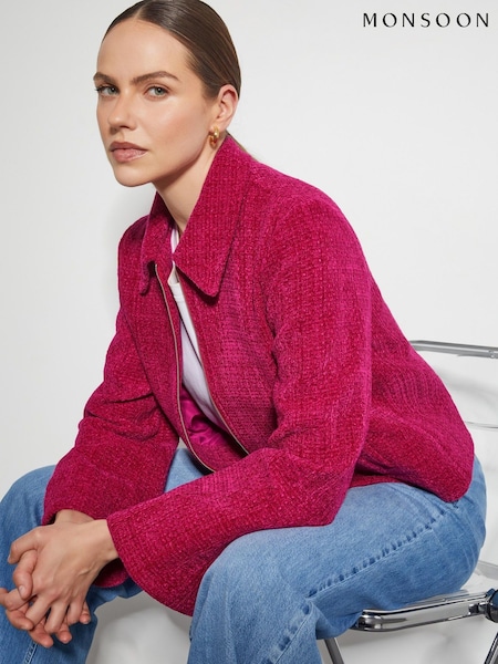 Monsoon Teagan Tweed Crop Jacket (F83272) | 491 LEI