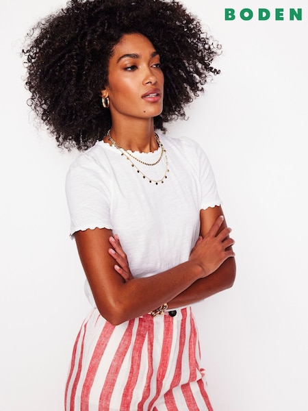 Boden 100% Cotton Ali Ricrac T-Shirt (F83280) | 53 €