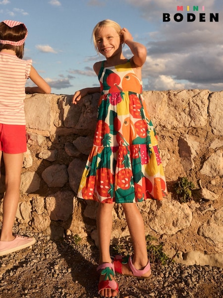 Boden Multi Aurelia Tiered Twirly Dress (F83287) | €47 - €53