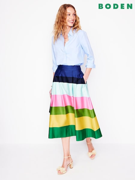 Boden Multi Isabella Sateen Skirt (F83289) | €133