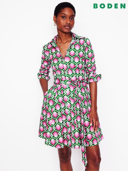 Boden Green Amy Short Shirt Dress (F83306) | €125