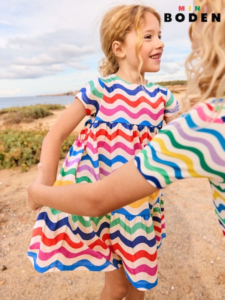 Boden 100% Cotton Ariel Twirly Jersey Dress (F83329) | ‏106‏₪ - ‏116‏ ₪